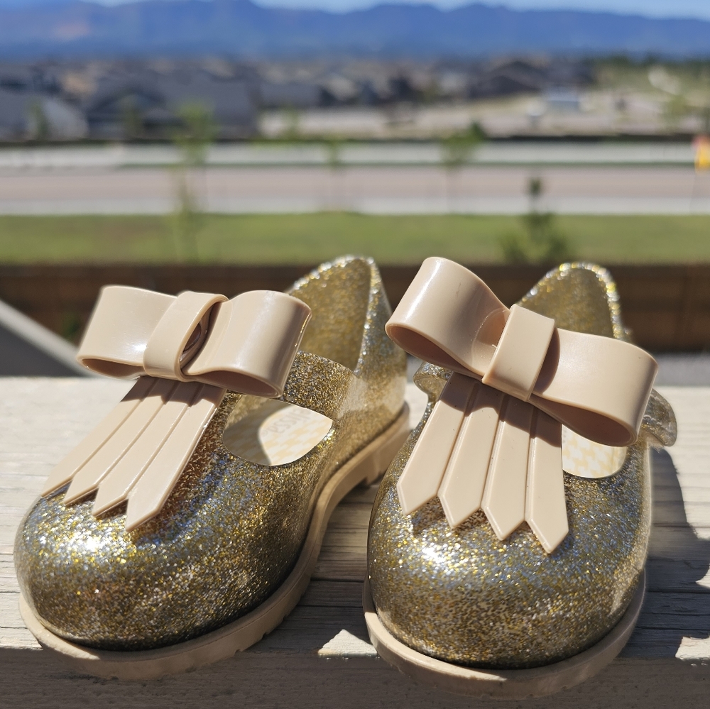 Mini Melissa gold Mary Jane's
